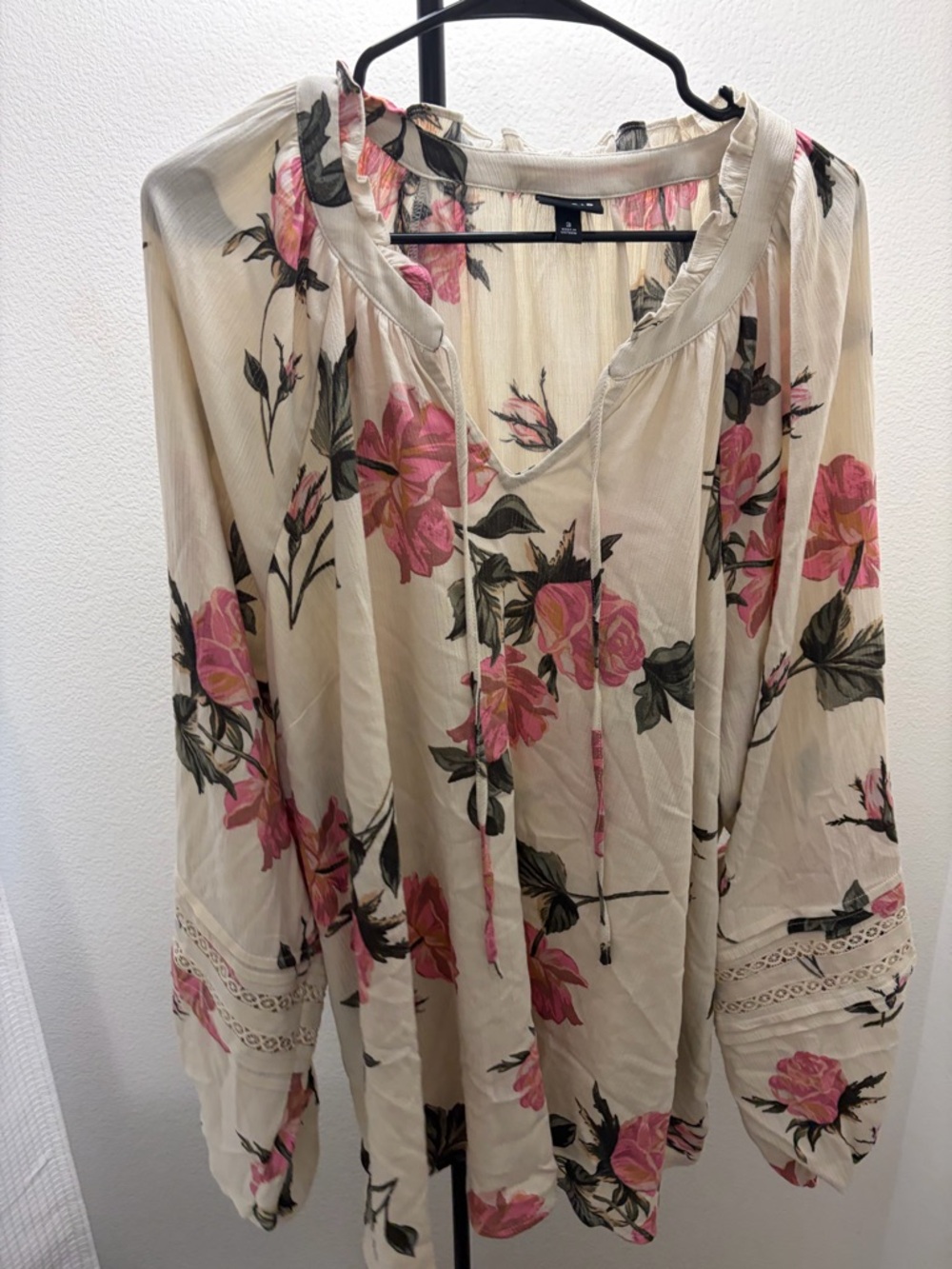 Torrid Front Long Sleeve Top - Rory Floral Sandstone